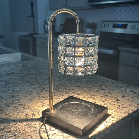 Crystal Candle Warmer Table Lamp - Picture 4 of 4